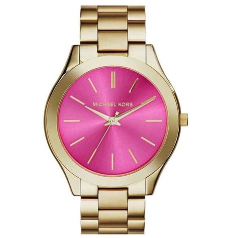 mk3264 michael kors|Michael Kors Ladies Slim Runway Gold Pink Watch MK3264.